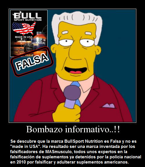Bombazo Informativo: BULL Sport Nutrition marca Falsa de MASmusculo