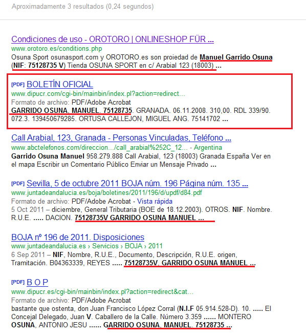 Búsqueda Google Manuel Garrido Osuna DNI Busqueda Manuel Garrido Osuna DNI