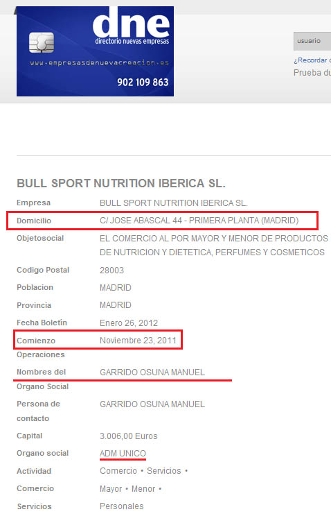 Estafa Bull Sport Nutrition Estafa Bull Sport Nutrition